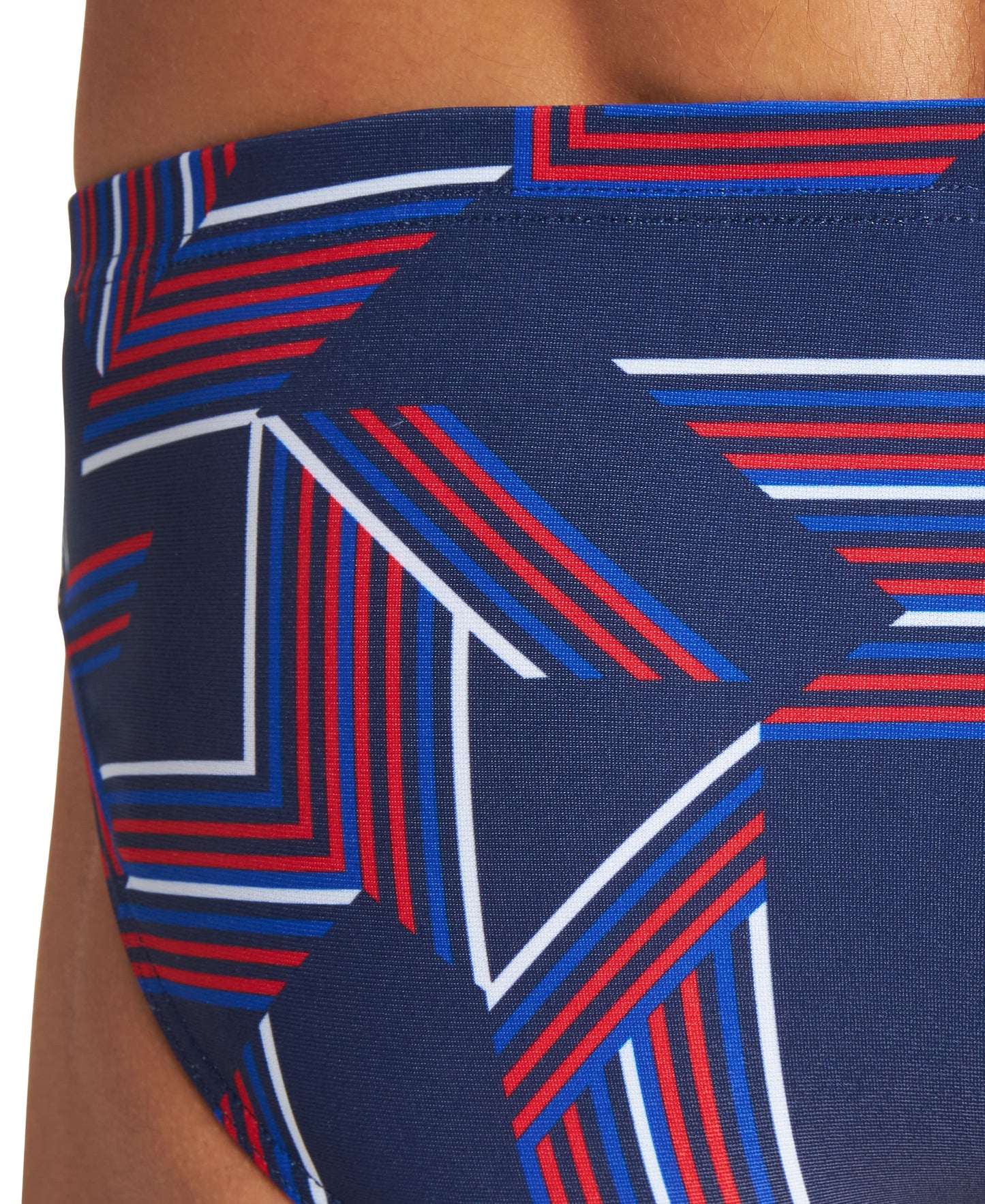 Arena Men's Puzzled Brief Swimsuit - Navy/Red - FINAL SALE