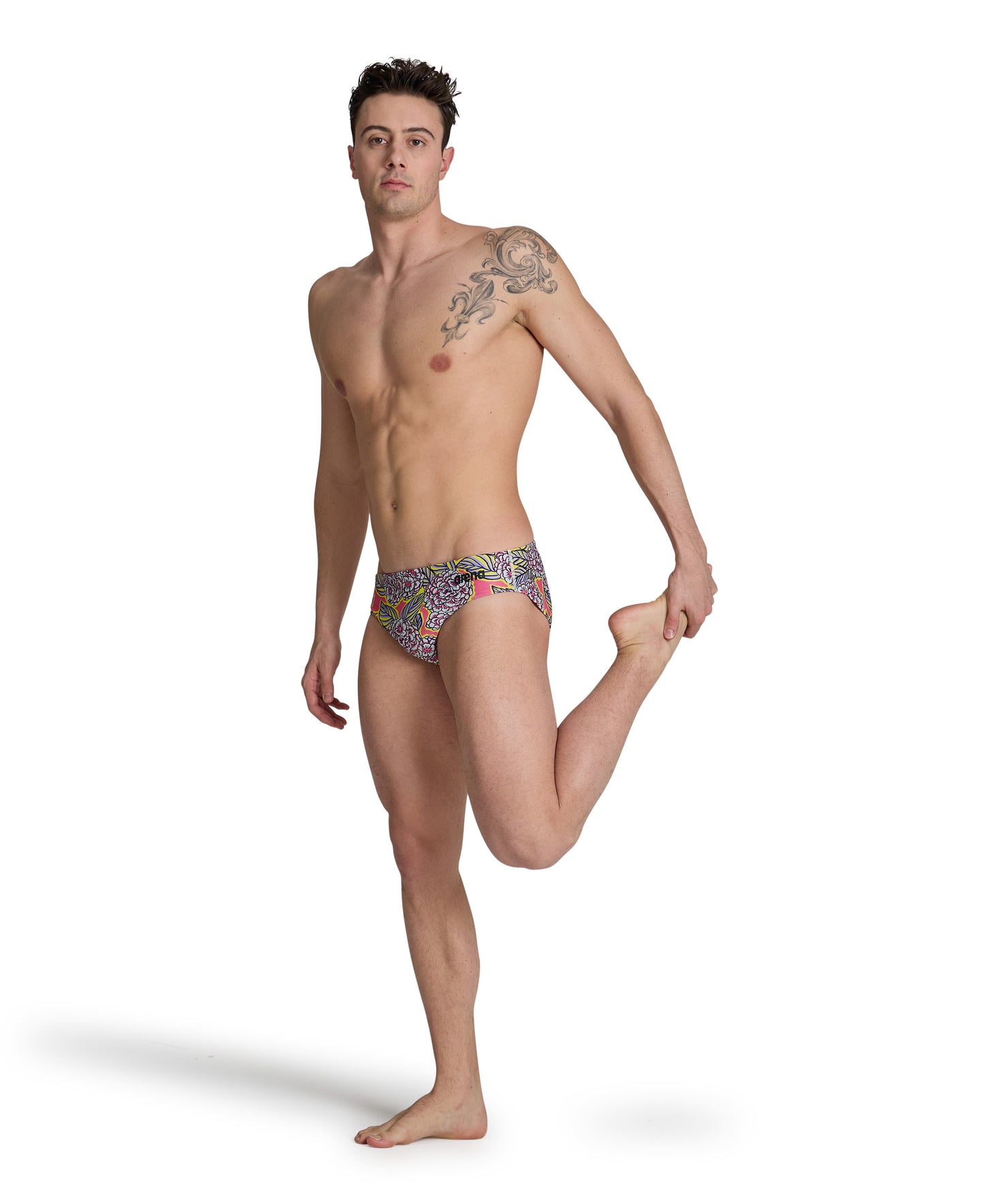 Arena Men's Hydrangea Brief Swimsuit - Pink Multi - FINAL SALE