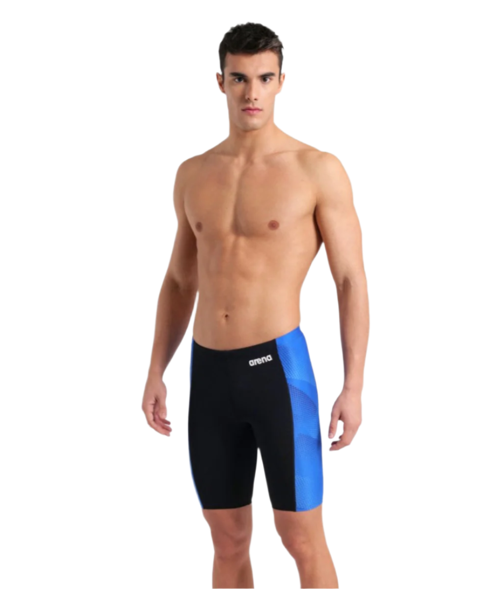 Arena Men's Halftone Jammer - Black/Team Royal