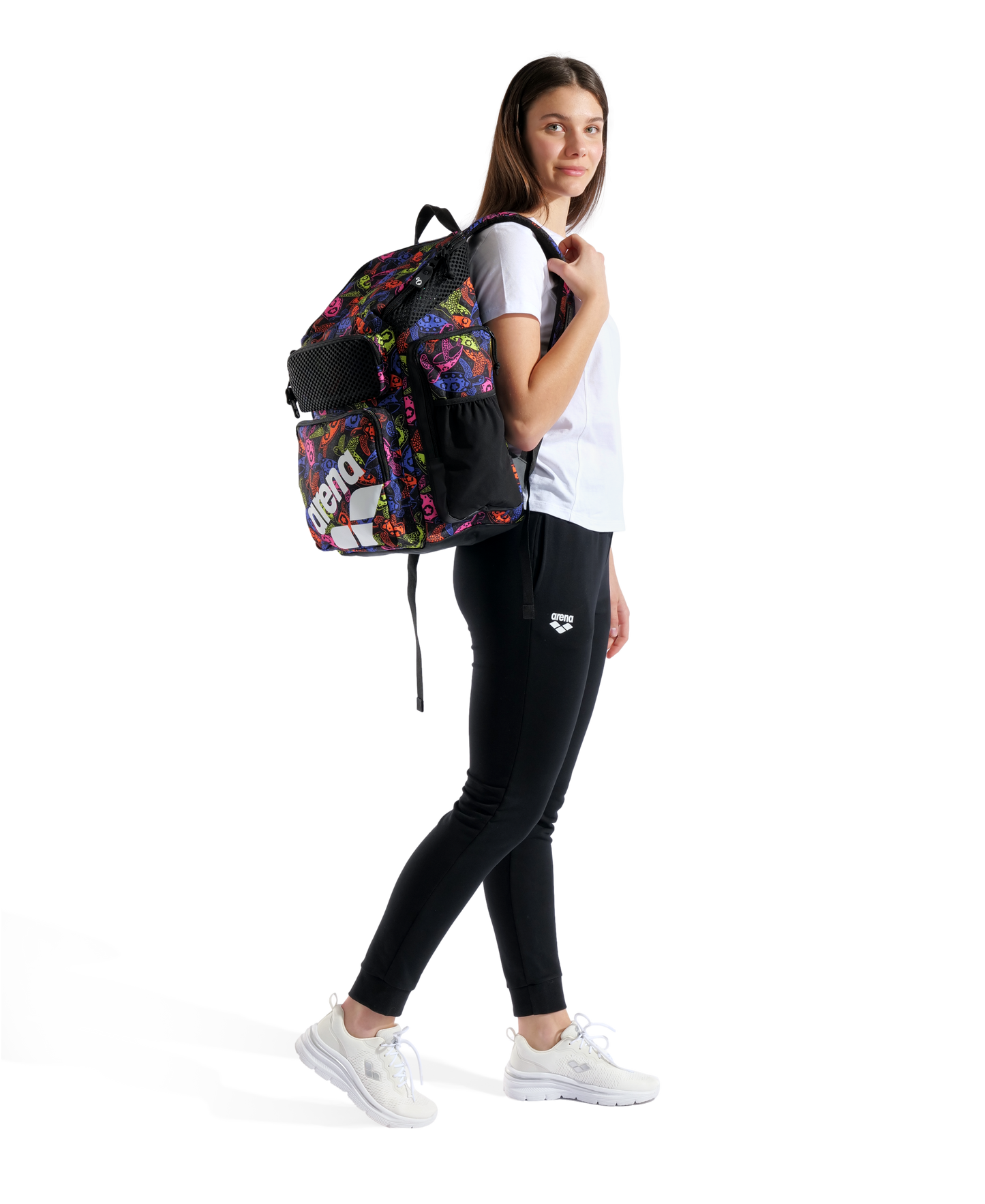 Arena One Go 45L Print Backpack - Sea Turtles Black