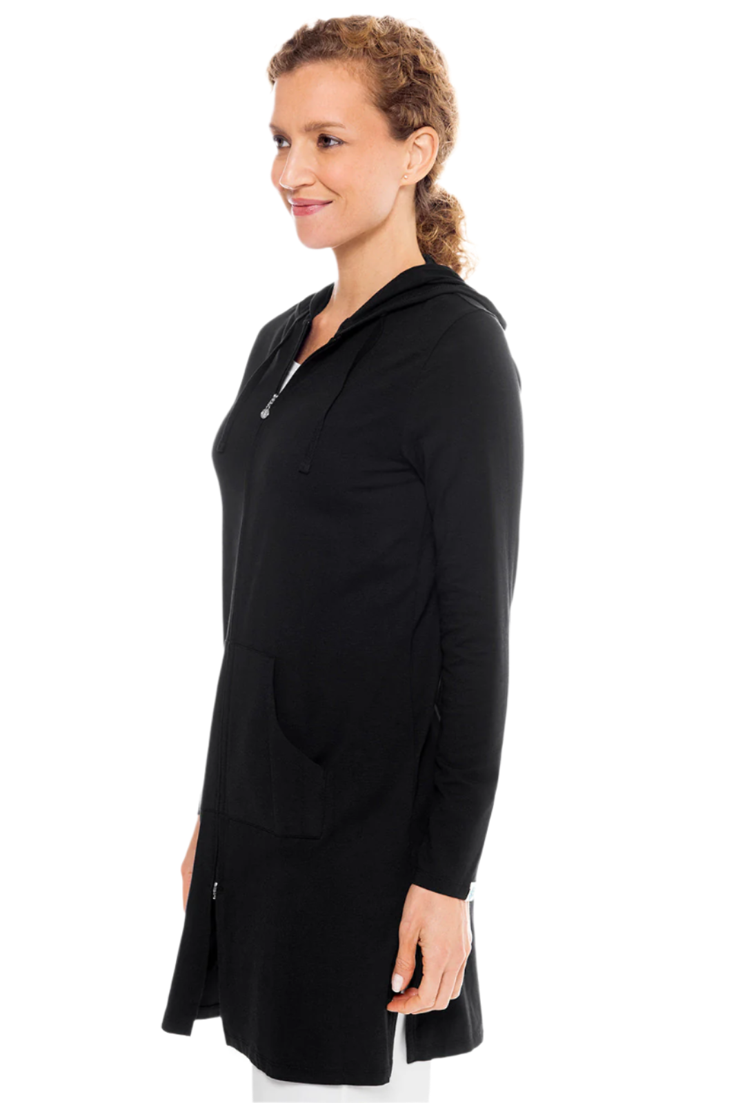 Coolibar Cabana Hoodie Coverup UPF 50+ - Black