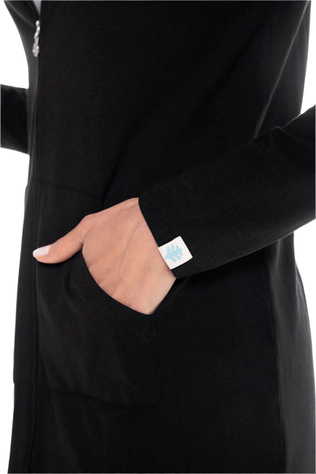 Coolibar Cabana Hoodie Coverup UPF 50+ - Black