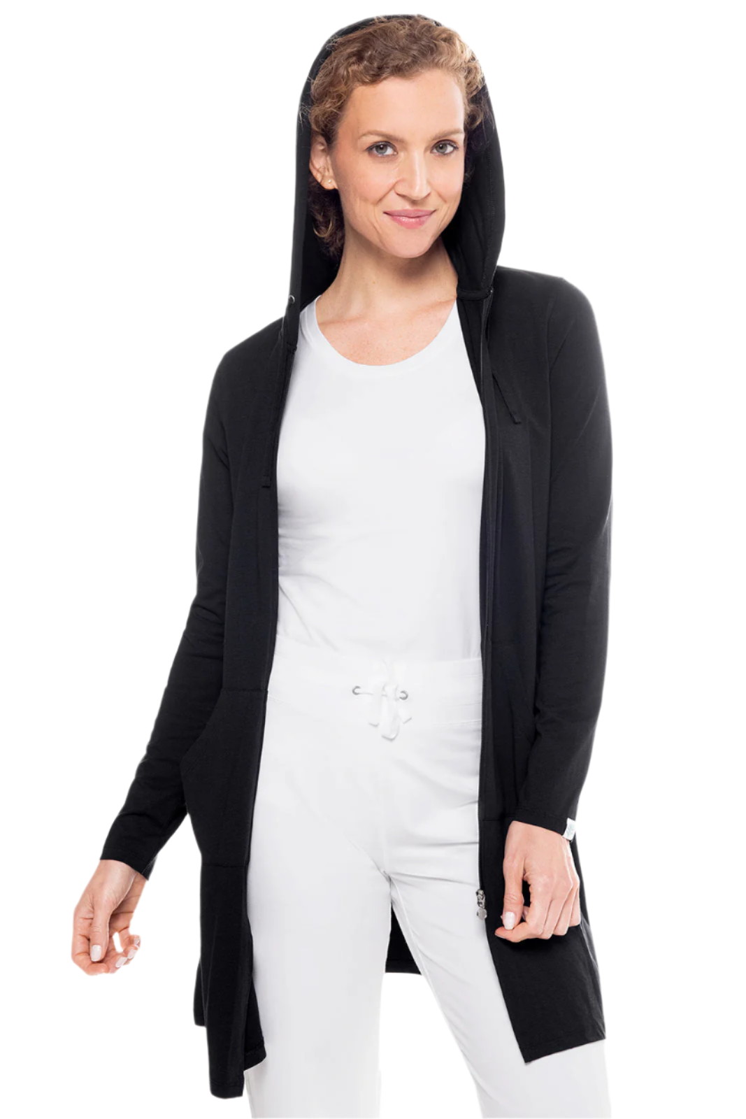 Coolibar Cabana Hoodie Coverup UPF 50+ - Black