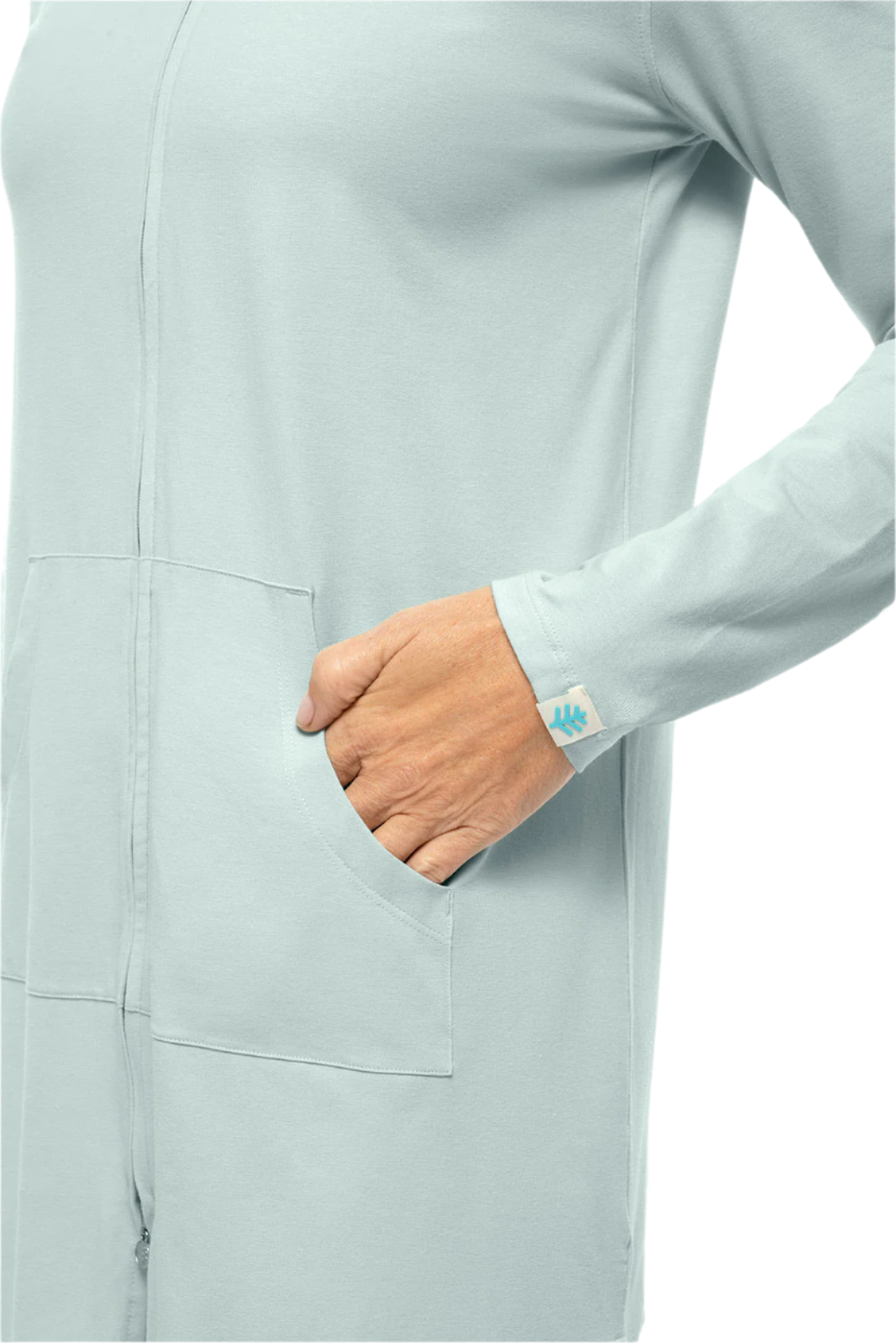 Coolibar Cabana Hoodie Coverup UPF 50+ - Misty Aqua
