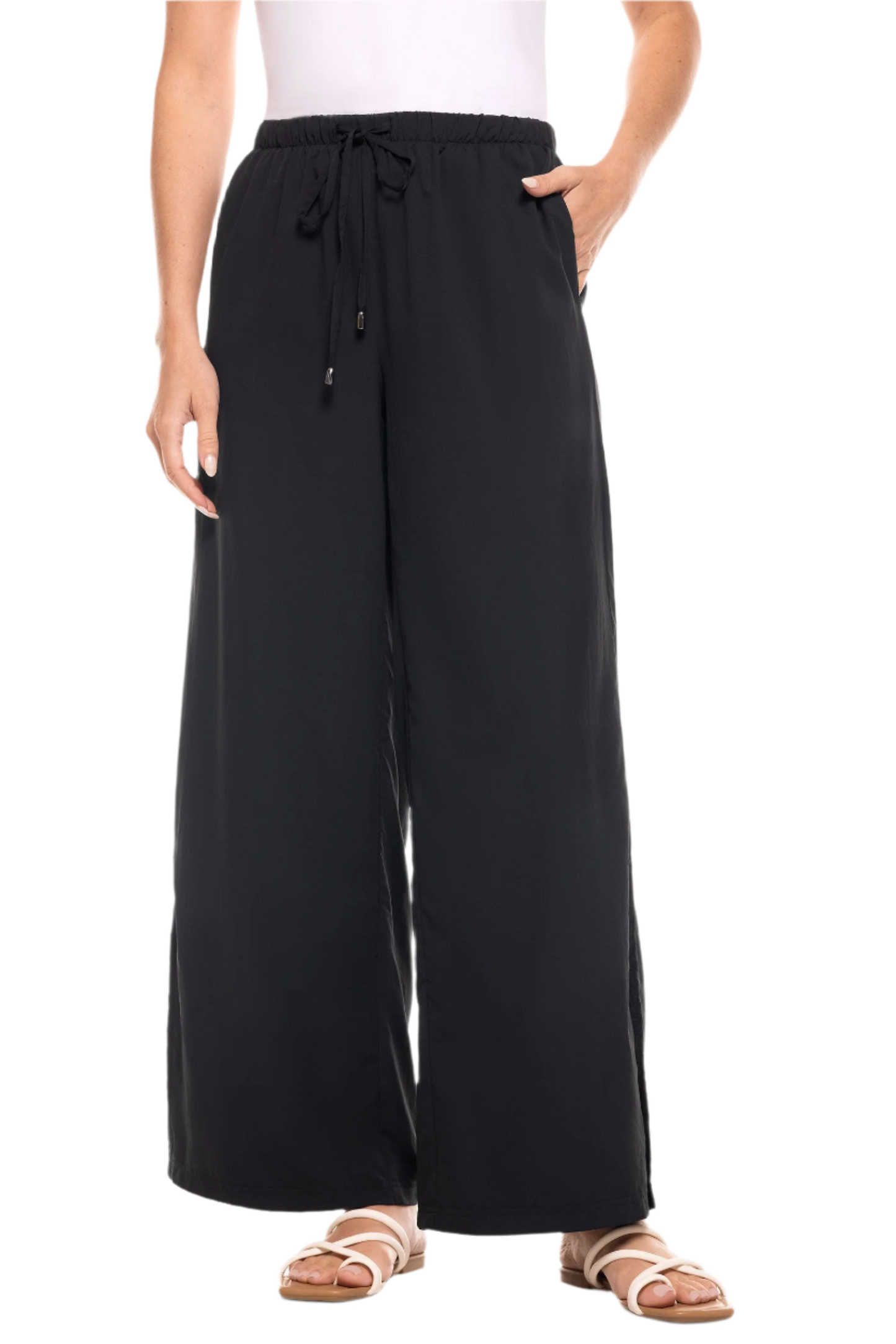 Coolibar Petra Wide Leg Pants UPF 50+ - Black