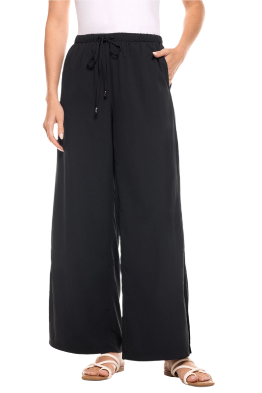 Coolibar Petra Wide Leg Pants UPF 50+ - Black