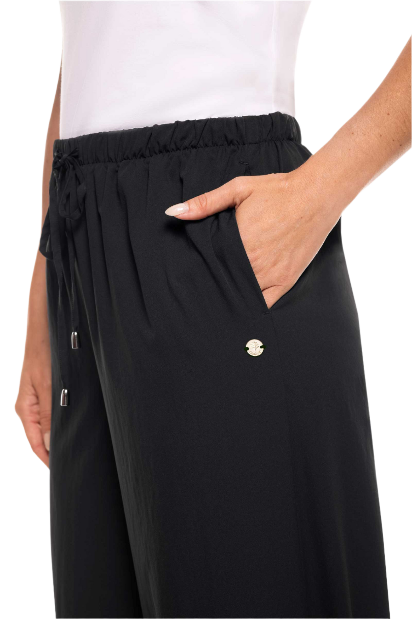 Coolibar Petra Wide Leg Pants UPF 50+ - Black