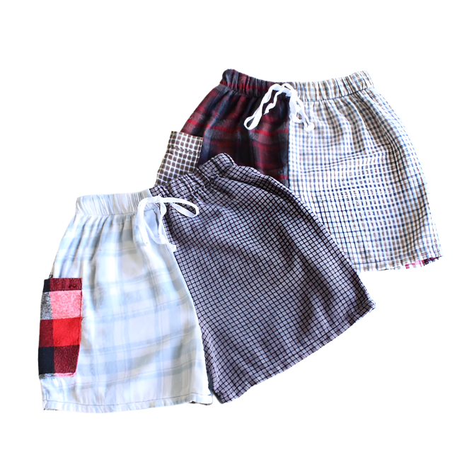 American Recycled Clothing Eco Flannel Shorts - Assorted