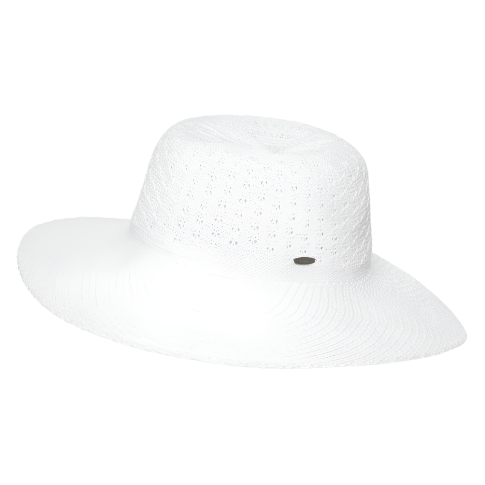 Coolibar Perla Packable Wide Brim Hat UPF 50+ - White