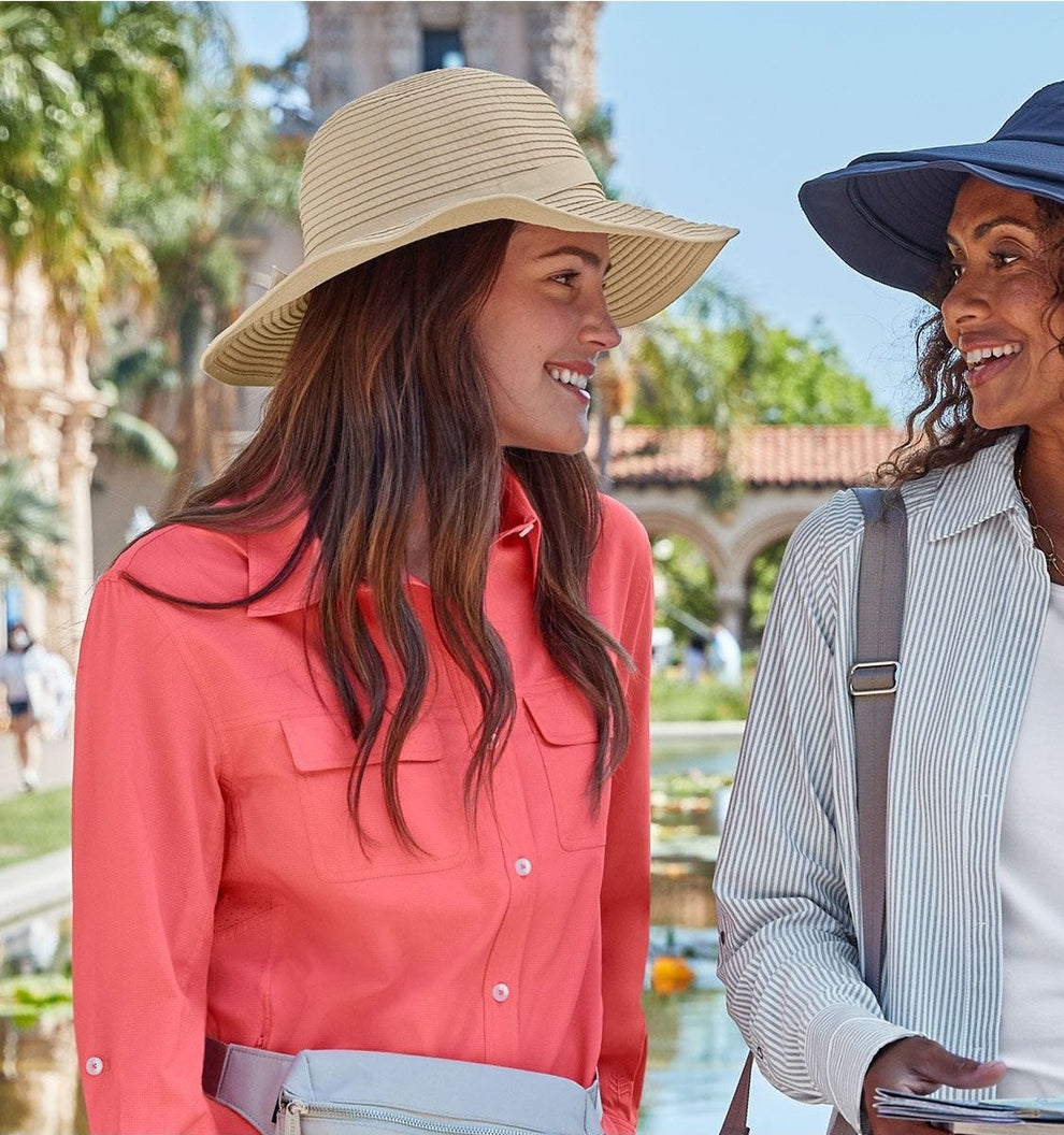 Coolibar Shelly Shapeable Travel Sun Hat UPF 50+ - Tan
