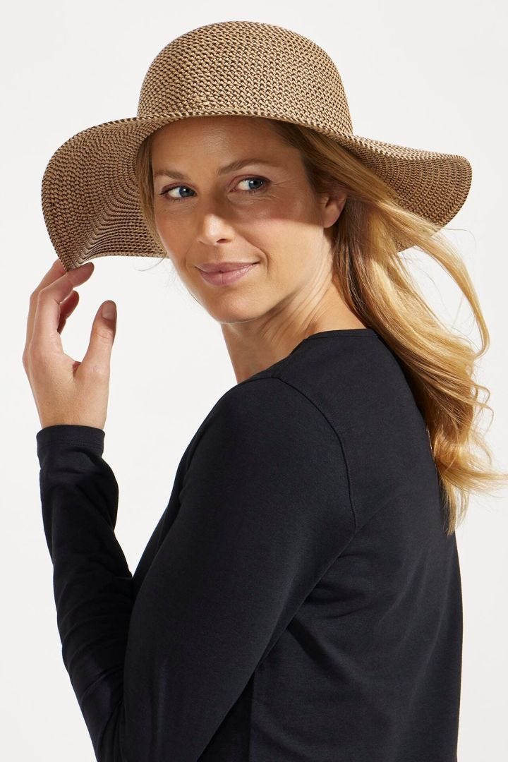 Coolibar Blake Elegant Floppy Sun Hat UPF 50+ - Tan