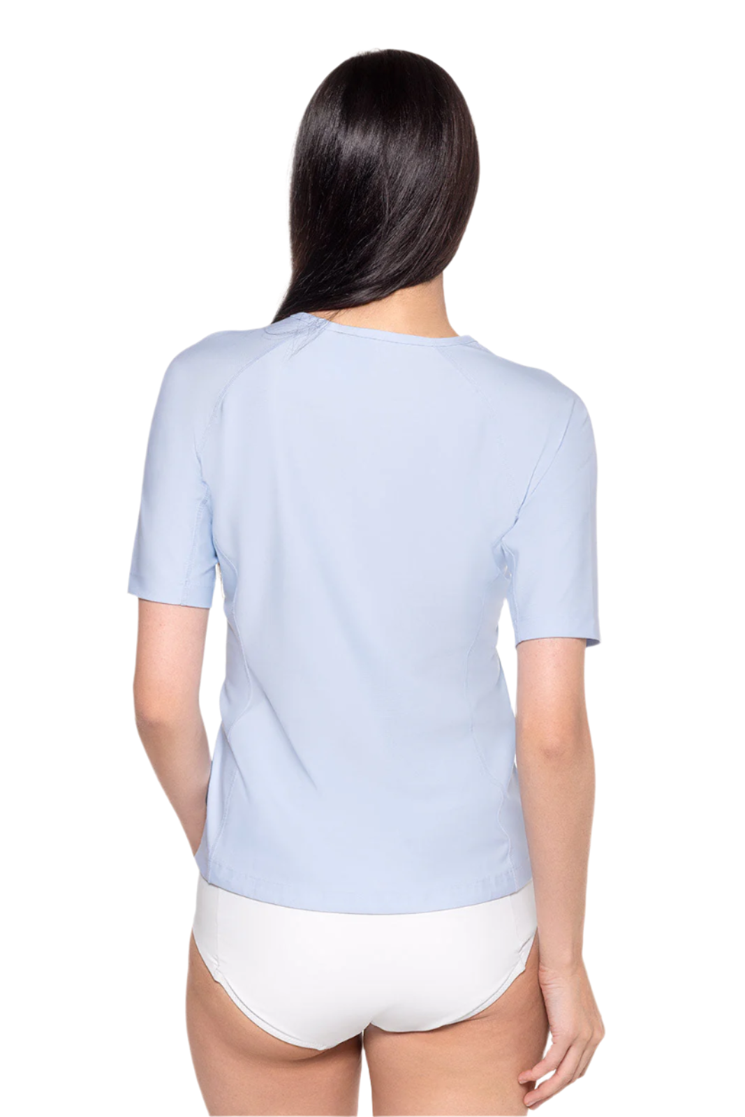 Coolibar Women's Hightide Short Sleeve Swim Shirt UPF 50+ - Skyride