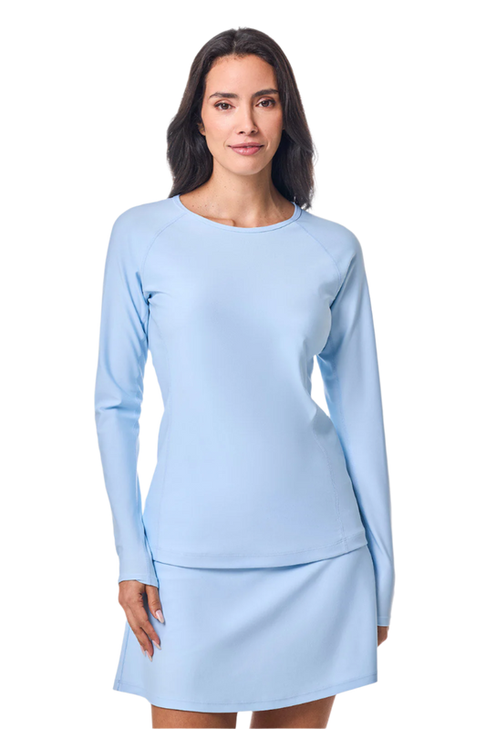 Coolibar Women's Hightide Long Sleeve Swim Shirt UPF 50+ - Skyride