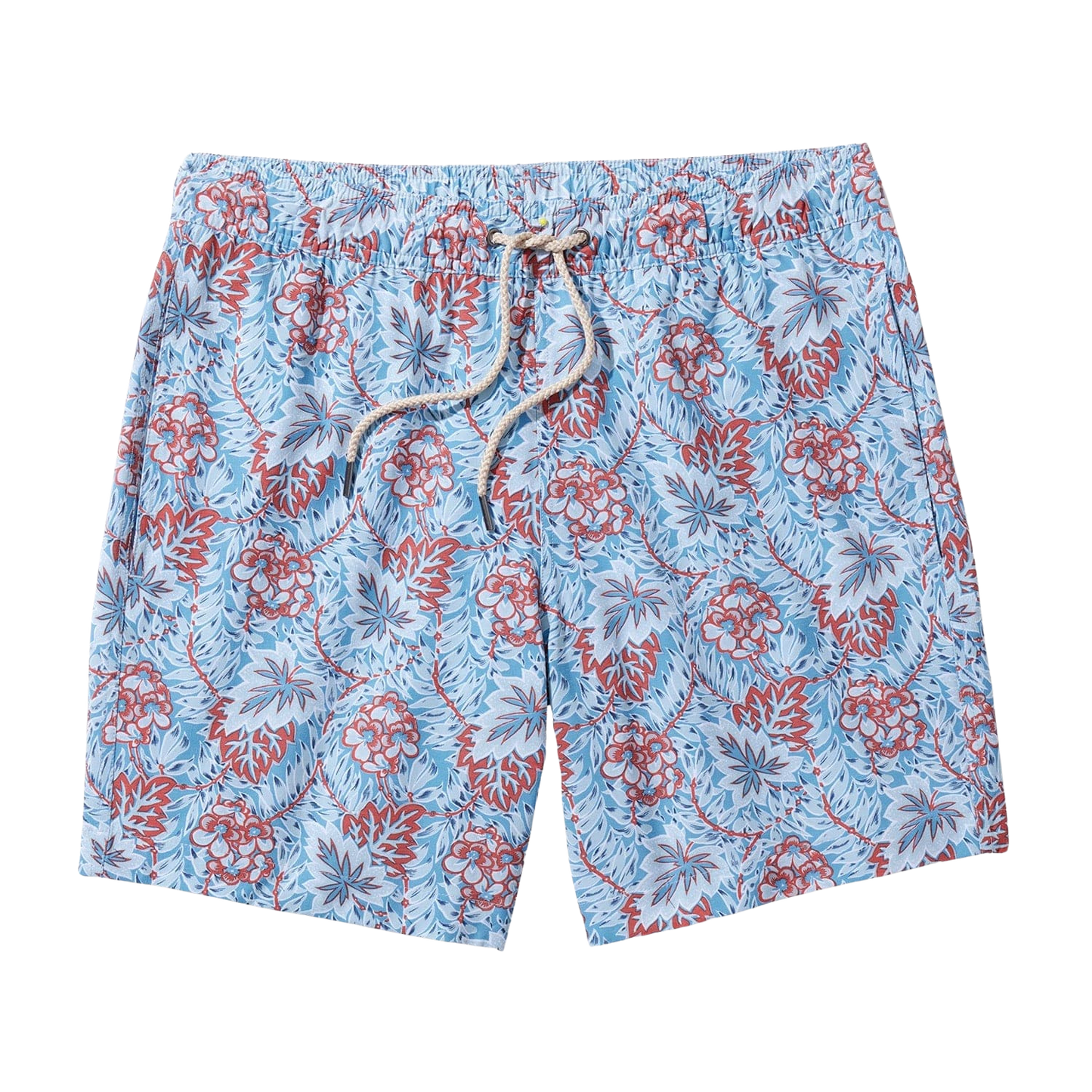 Fair Harbor Men's The Bayberry Swim Trunk Boardshorts - Sky Blue Beach Forest