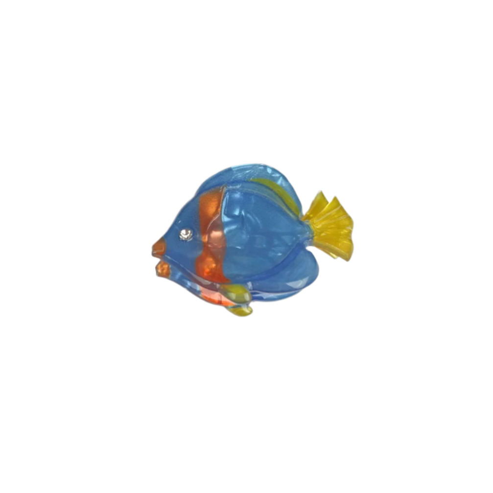 SSR Acetate Mini Blue Tropical Fish Claw Clip