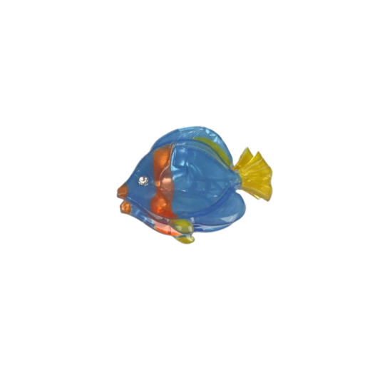 SSR Acetate Mini Blue Tropical Fish Claw Clip
