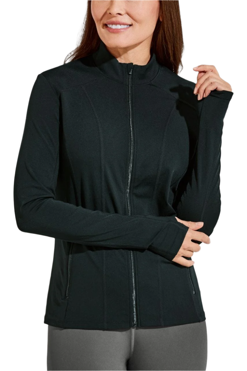 Coolibar Malawi Swim Jacket UPF 50+ - Black