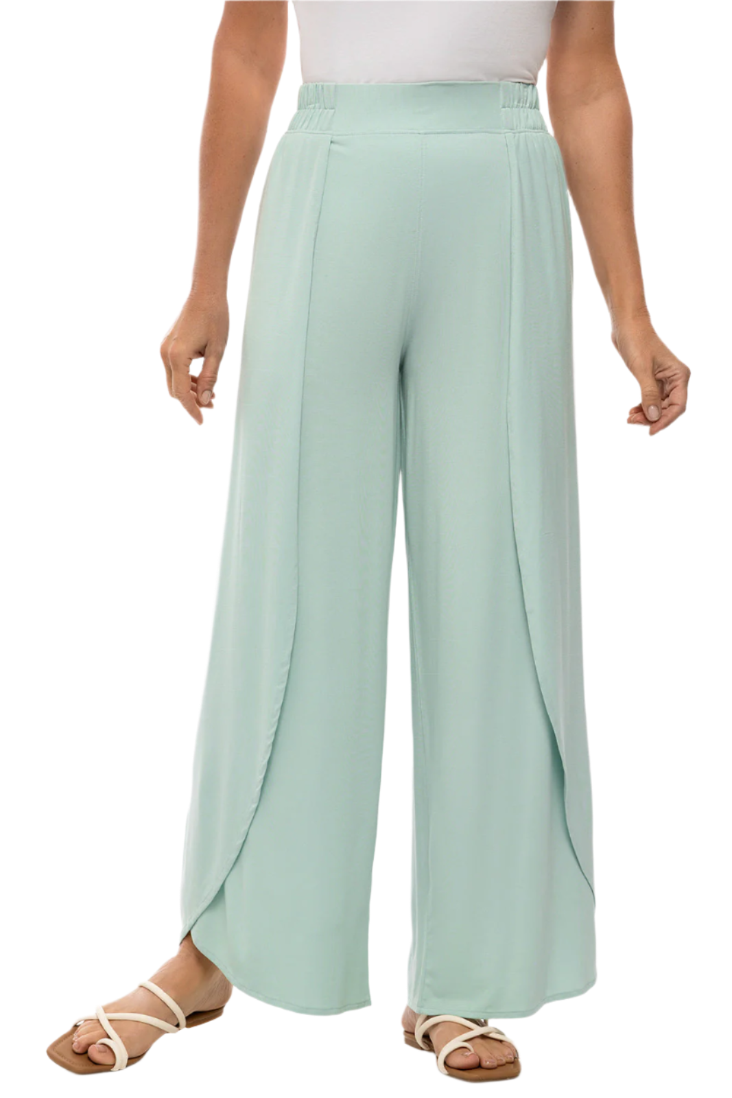 Coolibar Women's Lynsu Wide Leg Pants UPF 50+ - Misty Aqua