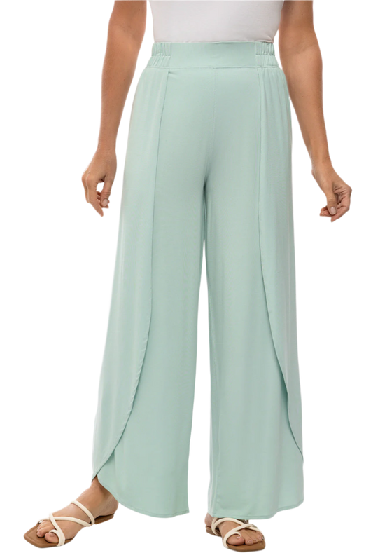 Coolibar Women's Lynsu Wide Leg Pants UPF 50+ - Misty Aqua
