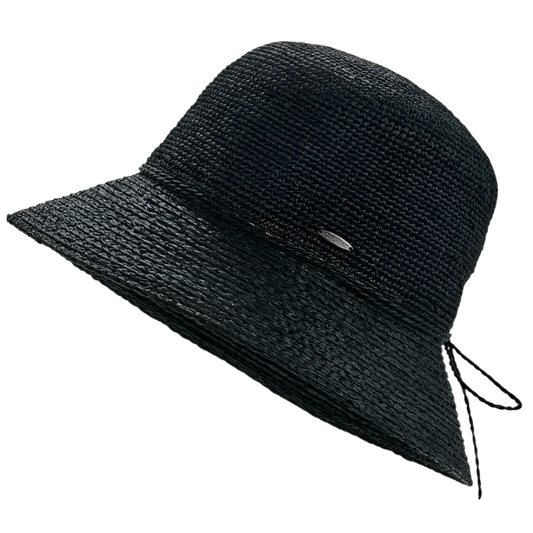 Coolibar Carolina Summer Cloche Hat UPF 50+ - Black