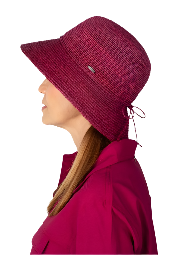 Coolibar Carolina Summer Cloche Hat UPF 50+ - Red Crush