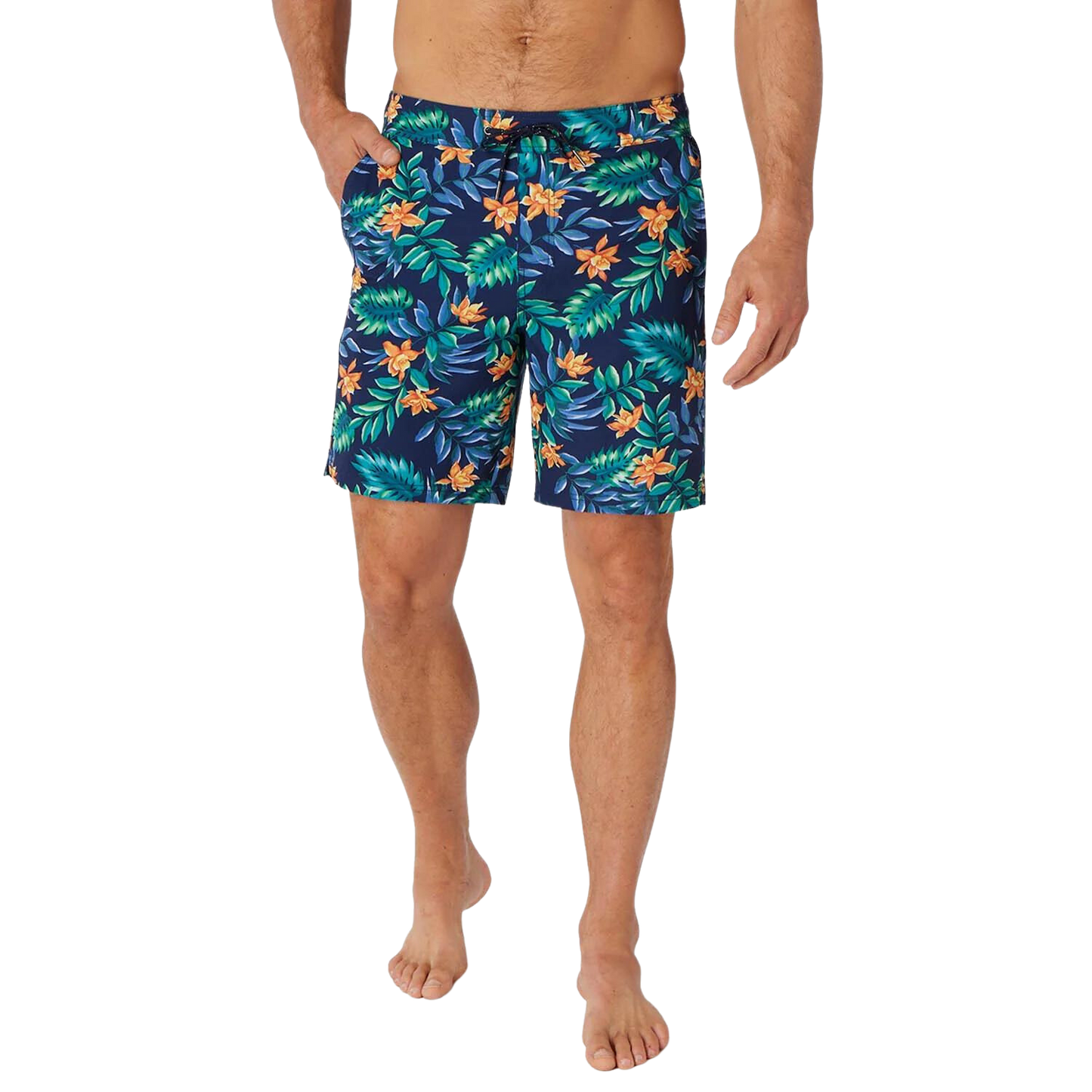 Fair Harbor Ozone Men's Boardshort - Blue Palms - FINAL SALE