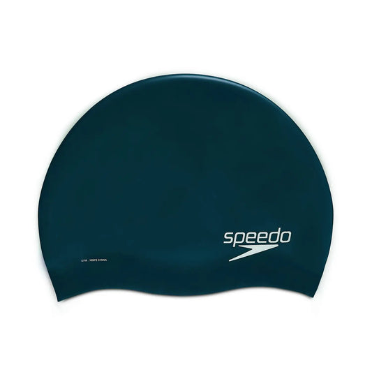 Speedo Silicone Elastomeric Adult Swim Cap - Navy Blue