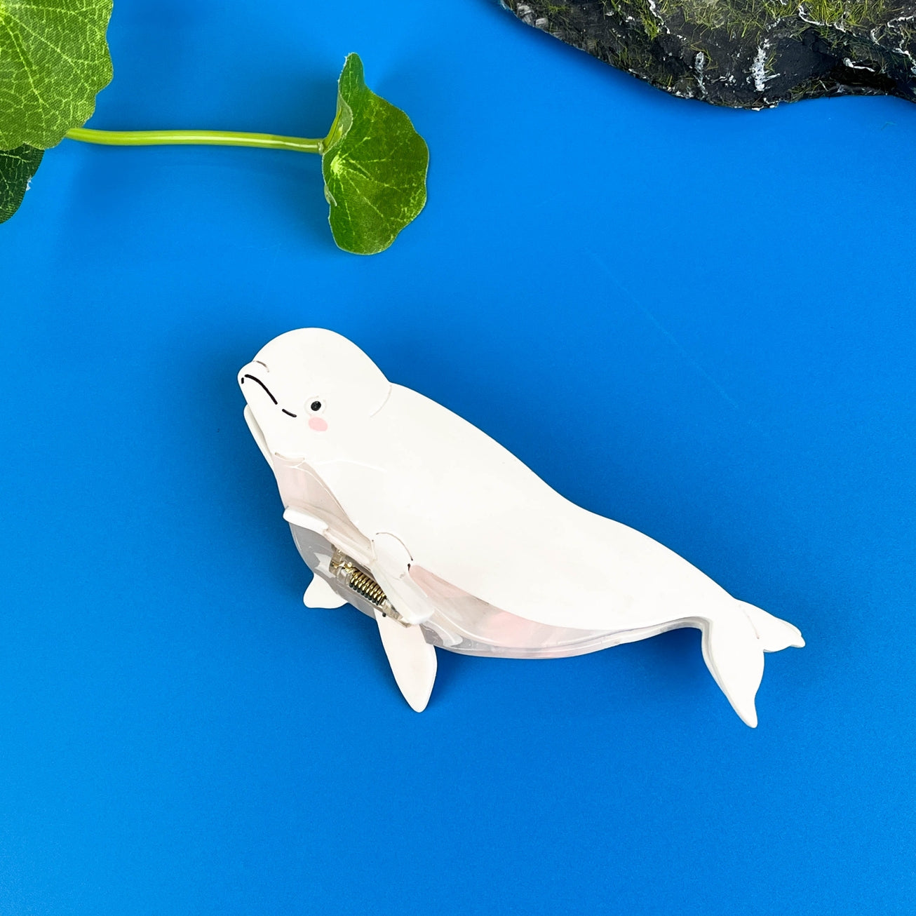 SSR Acetate White Whale Claw Clip