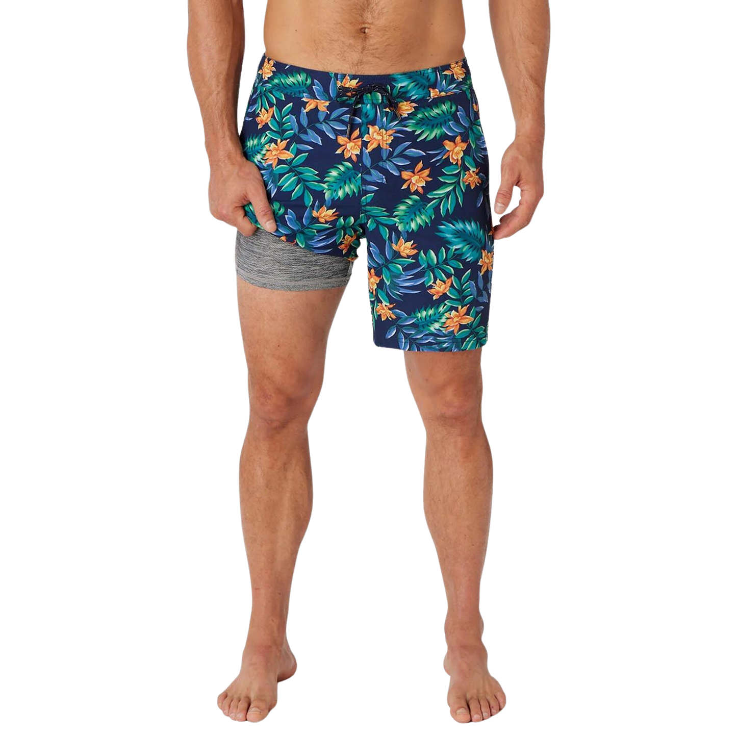 Fair Harbor Ozone Men's Boardshort - Blue Palms - FINAL SALE