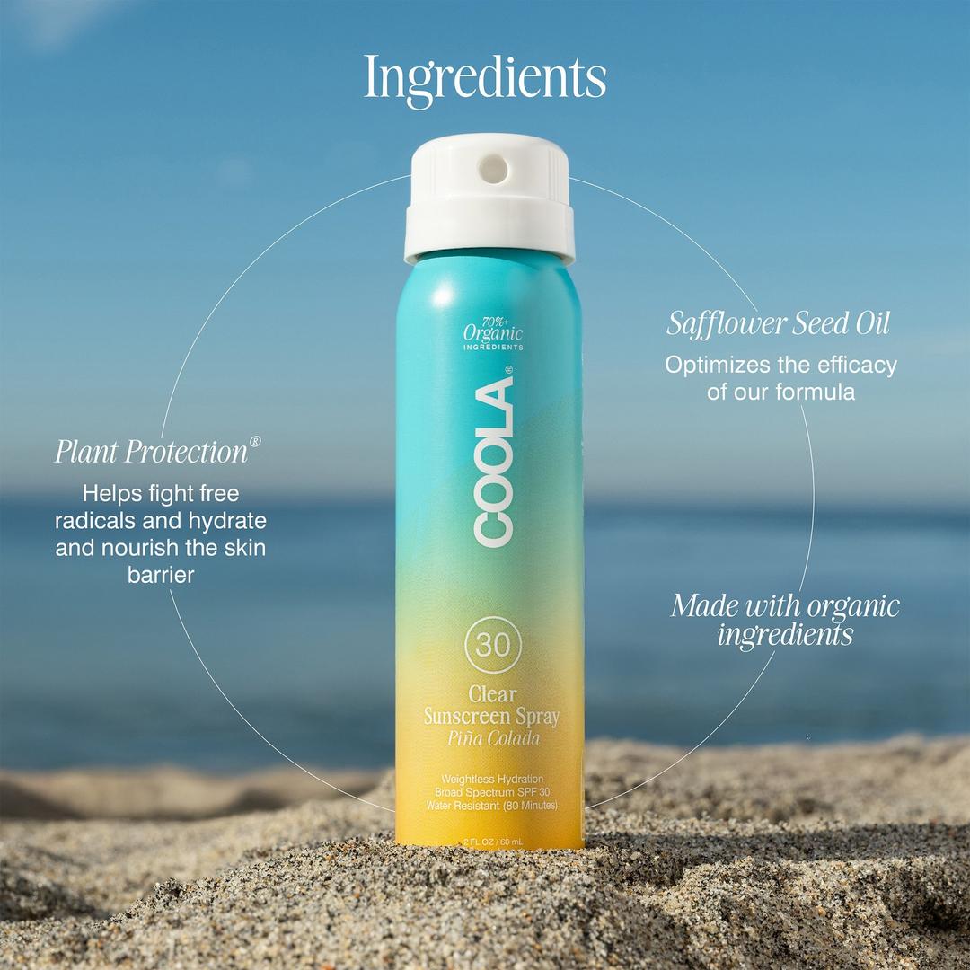 COOLA Classic Spray SPF 30 Travel Size - Pina Colada