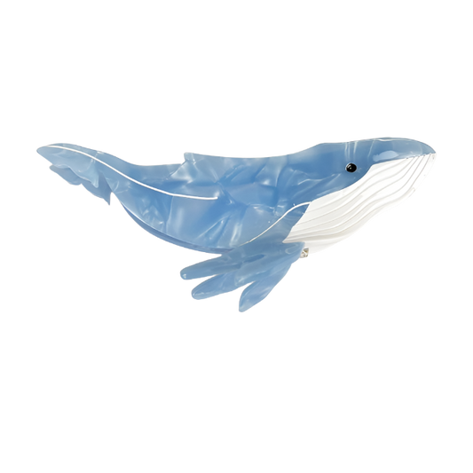 SSR Acetate Whale Hair Claw Clip - Light Blue