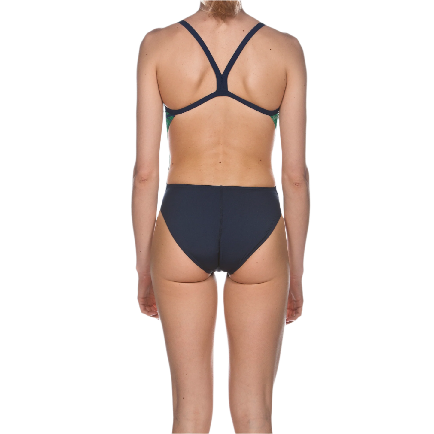Arena MaxLife Carbonite Challenge Back One Piece - Navy/Green - FINAL SALE