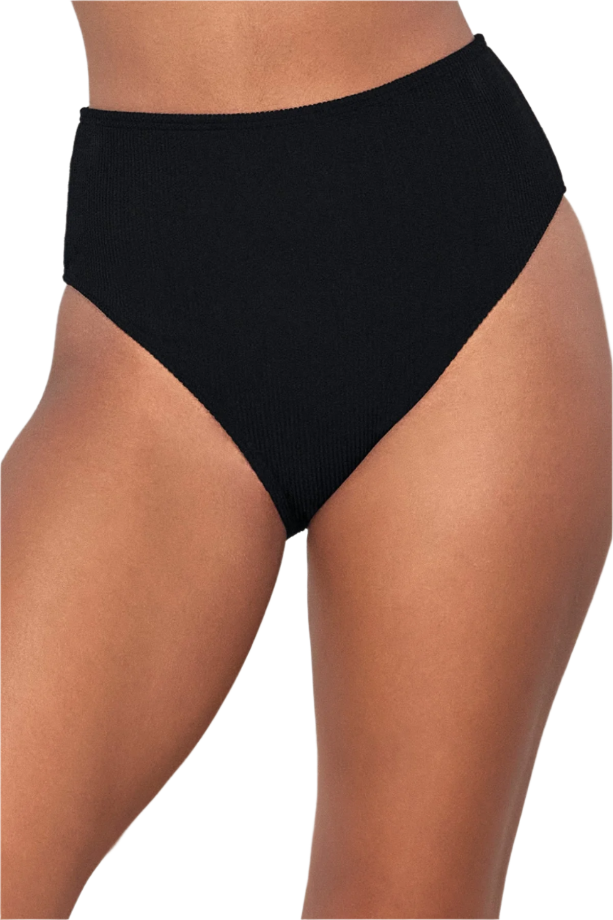Pacifica Astrid High Waist Bikini Bottom - Black Pacifica