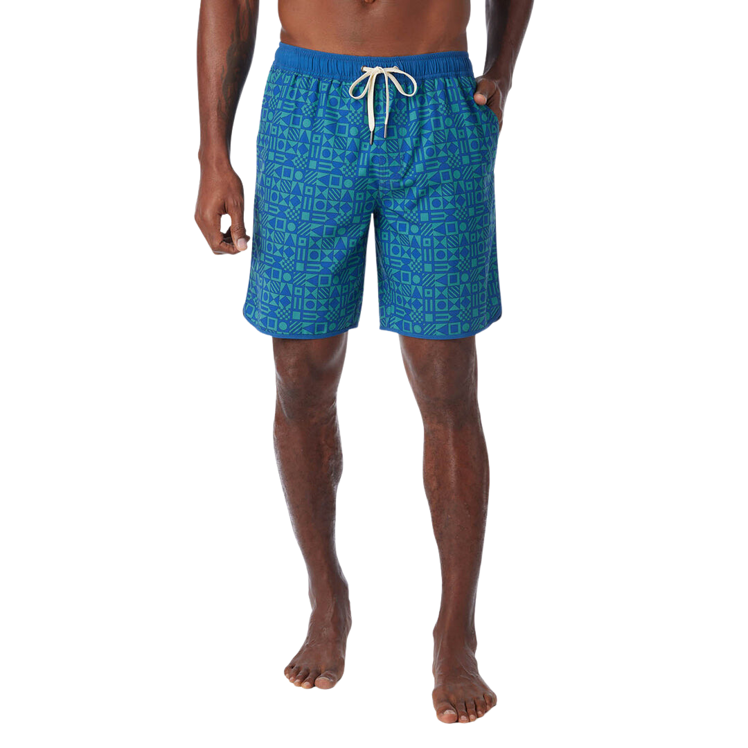 Fair Harbor The Anchor Men's Swim Trunks Boardshort - Seapine Nautical Flags