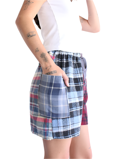 American Recycled Clothing Eco Flannel Shorts - Assorted