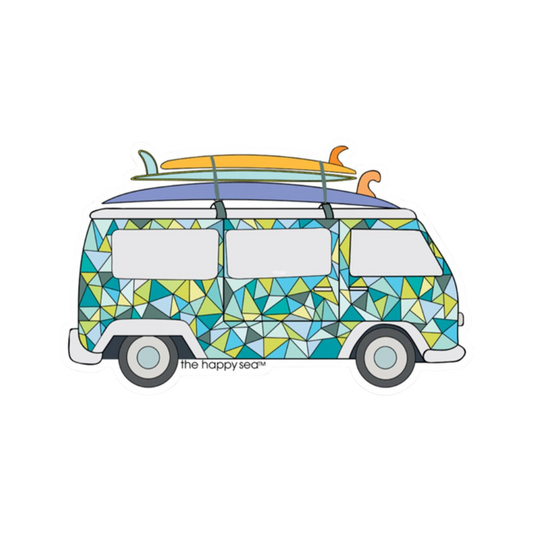 The Happy Sea VW Surf Van Sticker
