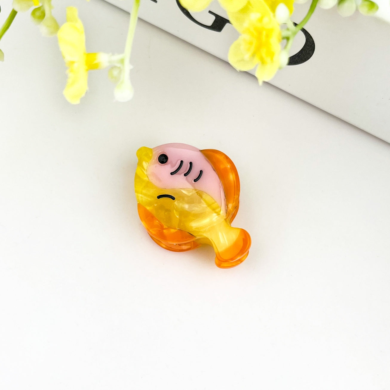 SSR Acetate Mini Orange Fish Claw Clip