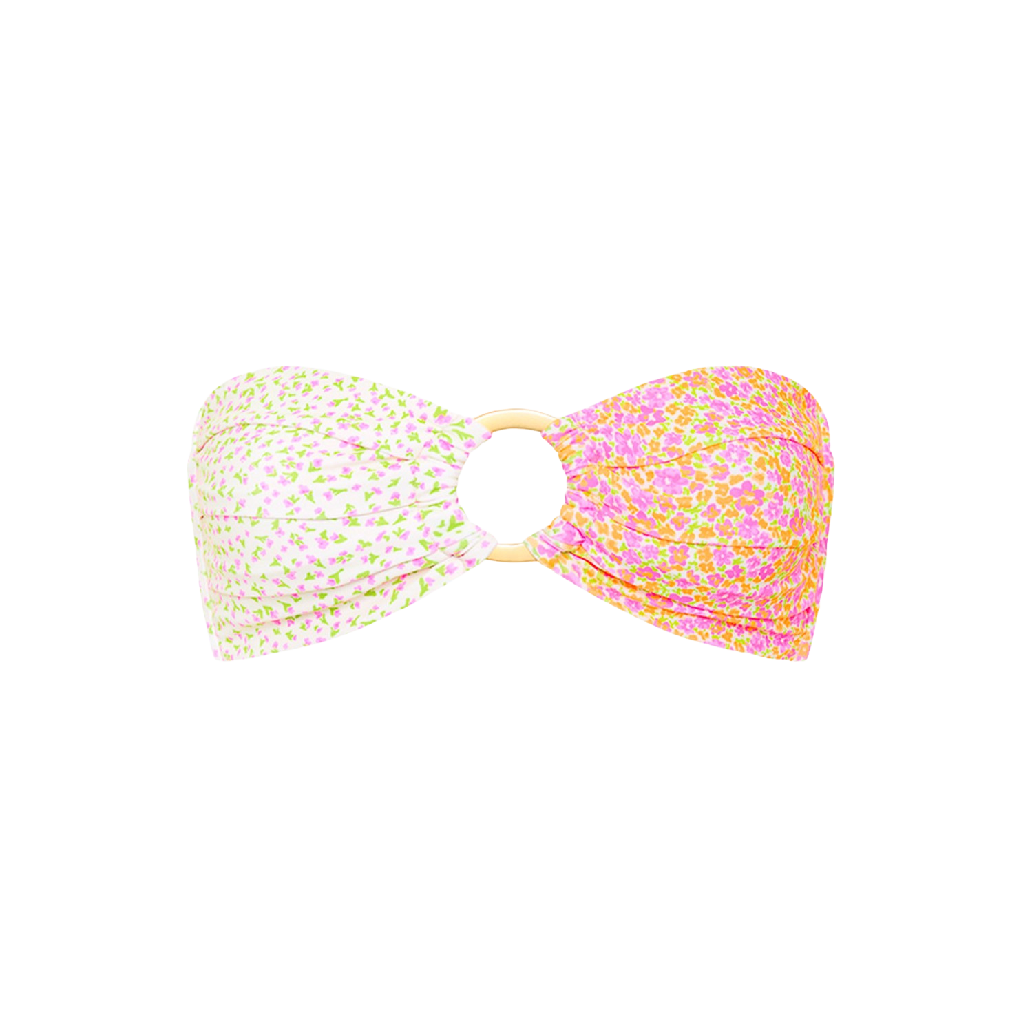 Strapless Bandeau Bikini Top - Champagne Blossom –Kulani Kinis