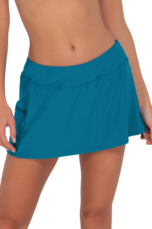 Sunsets Sporty Swim Skirt - Avalon Teal - FINAL SALE