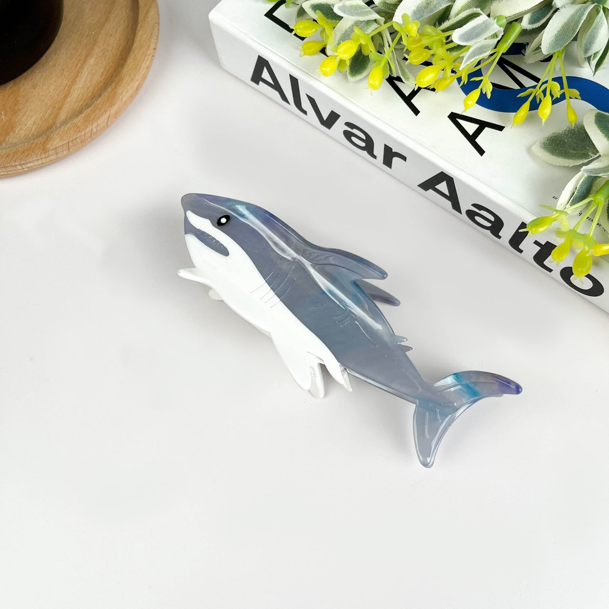 SSR Acetate Shark Hair Claw Clip - Grey