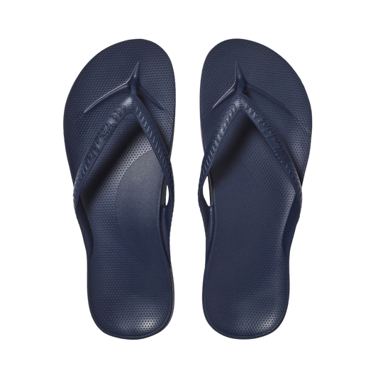 Archies Arch Support Flip Flops - Navy