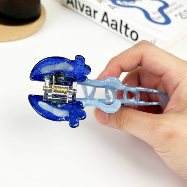 SSR Acetate Jellyfish Hair Claw Clip - Blue