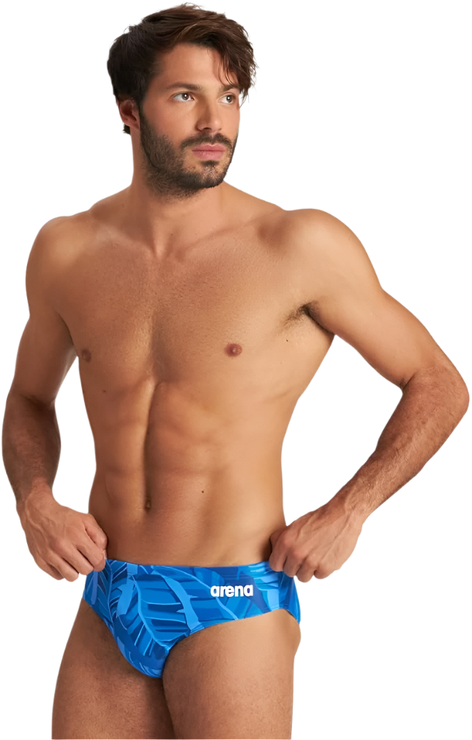 Arena Men's Tropical Brief Swimsuit - Royal Multi - FINAL SALE
