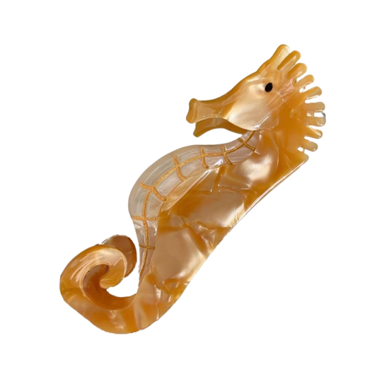 SSR Acetate Yellow Seahorse Hair Claw Clip