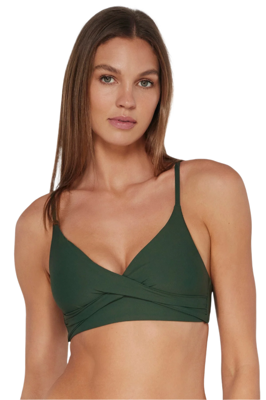 Sunsets Lyla Bralette Bikini Top - Island Green