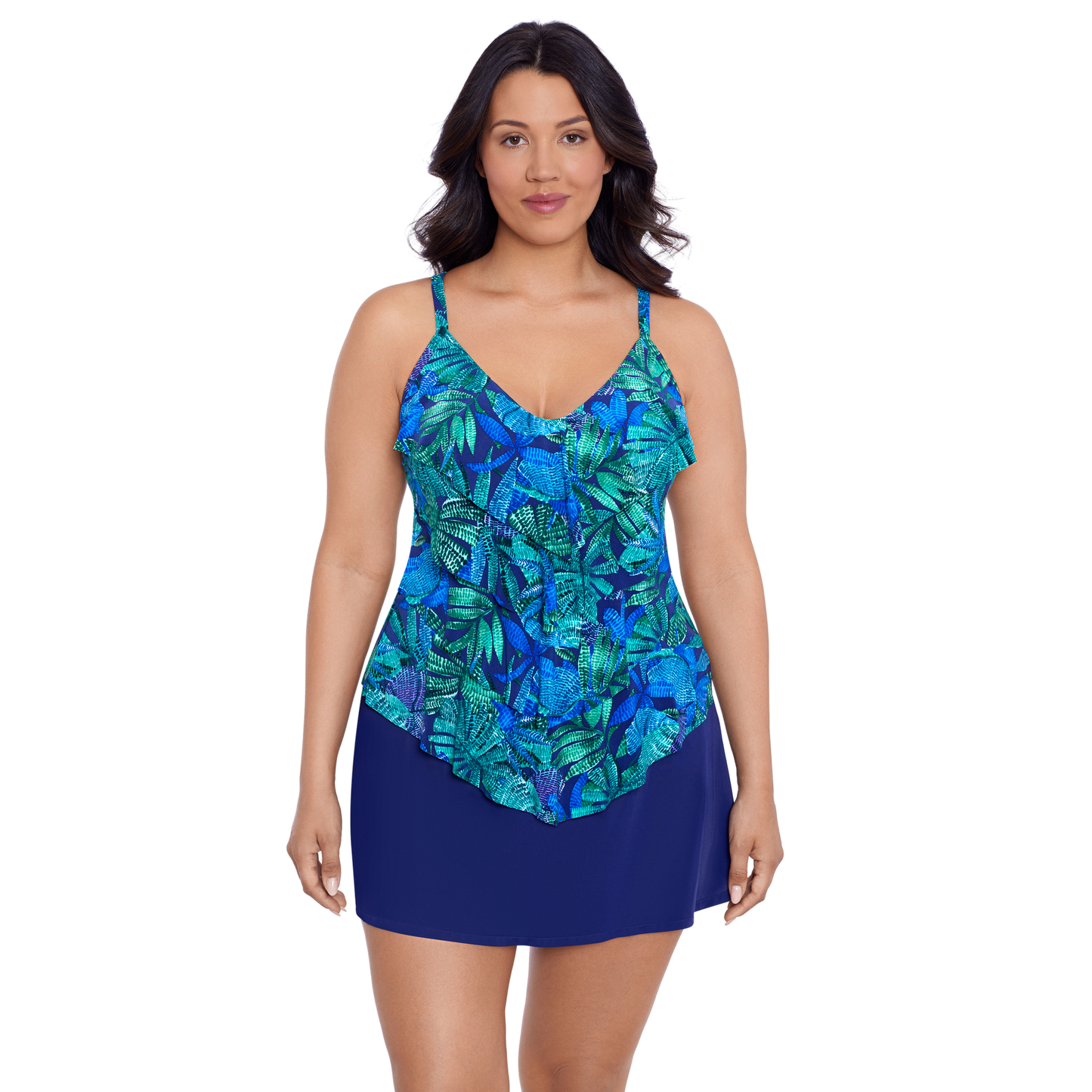 Trimshaper Lena Tankini Top - Mosaic Jungle