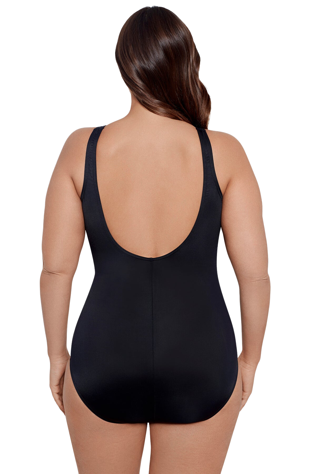 Miraclesuit Solid Womens Plus Size Oceanus One Piece Swimsuit - Black