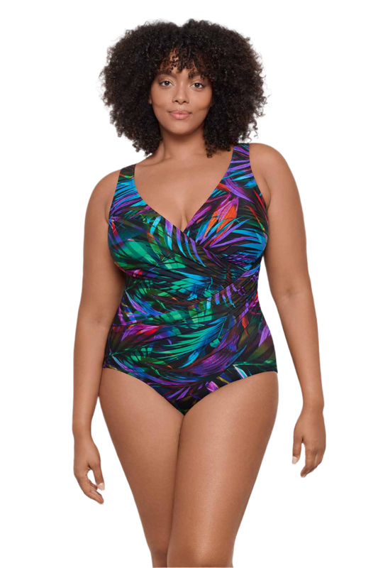 Miraclesuit Plus Size Oceanus One Piece Swimsuit - Palma Paradiso