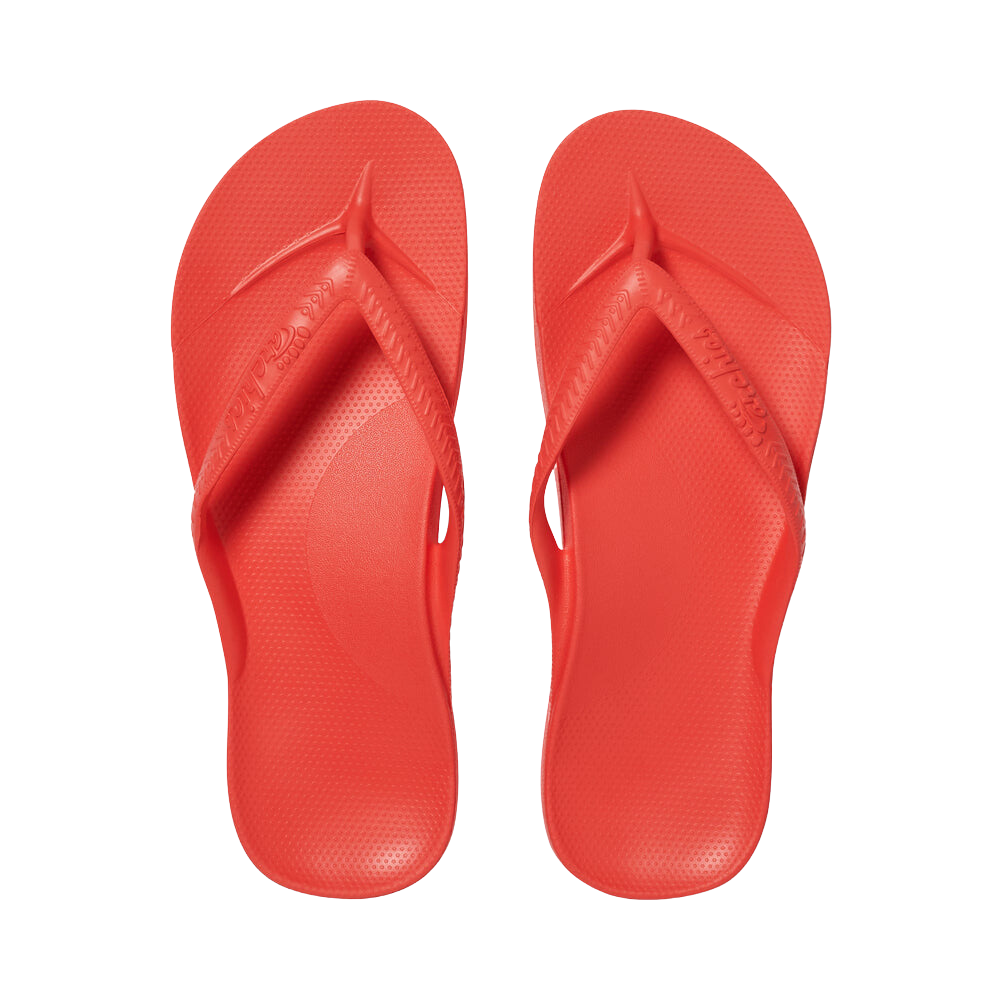 Archies Arch Support Flip Flops - Coral – Sylvia's Sport & Resort