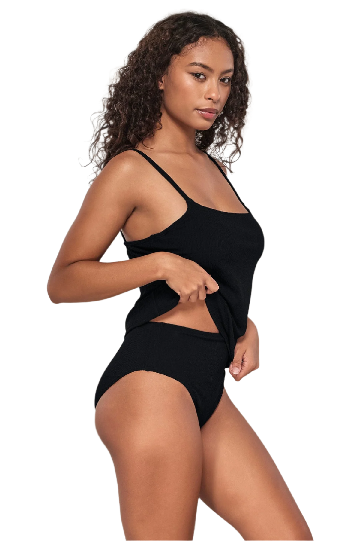 Pacifica Coralie Tankini Top - Black Pacifica